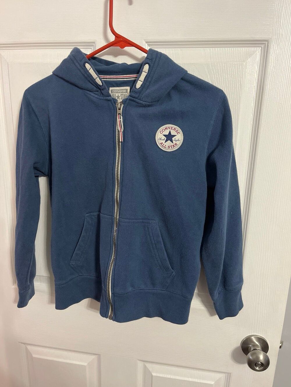 Converse All Star Full Zip Hoodie Blue Size M (10-12)